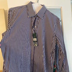 Ralph Lauren XL Plum & White Oxford Button Up